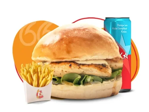 Grilled Chicken Sezar Burger Menü
