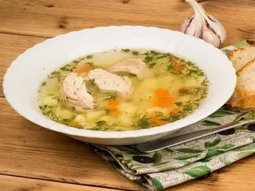 Kerevizli Tavuk Suyu Çorbası