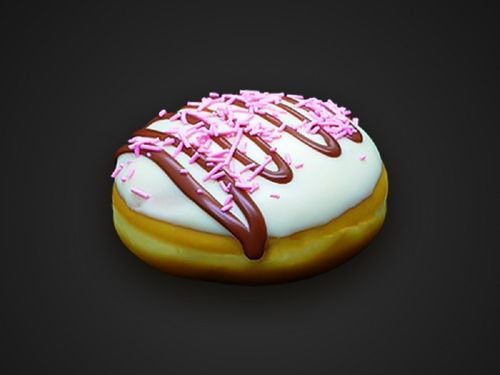 Vanilya Kaplı Ahududulu Donut (Adet)