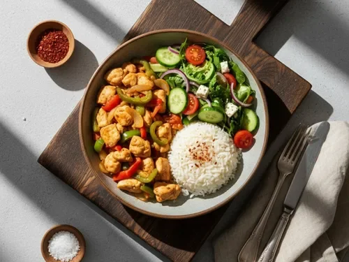 Pilav Üstü Tavuk Sote & Salata