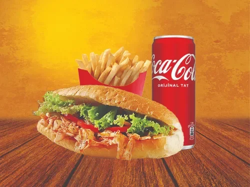 Jumbo Ekmeğe Tavuk Döner Menü
