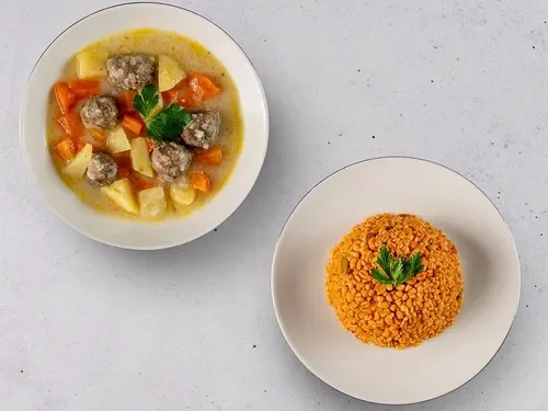 Ekşili Köfte & Şehriyeli Bulgur Pilavı Xl